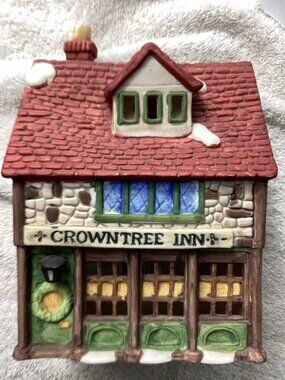 Dept 56 Dickens Village 1984 Crowntree Inn*Ceramic*Christmas Holiday Decor*EUC